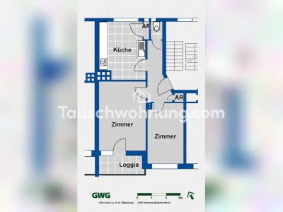 Tauschwohnung: Günstige 2-Zimmer Wohnung in Barmbek-Nord gegen größer