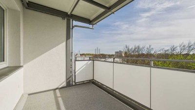 6. OG & XXL-Balkon: frisch sanierte 2-Zi.-Whg. mit sep. Küche & TG-Einzelstellpl. in grüner Umgebung