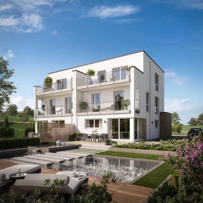 Exklusive Bauhaus DHH in Forstinning