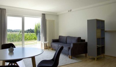 2-Zimmer-Wohnung mit Veranda zur Lahnaue unmöbliert ab 1.10.