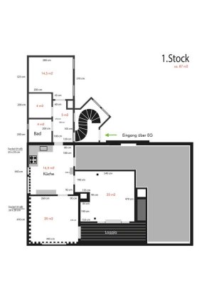 Sehr helle 3-Zimmer Wohnung mit 90 m² plus ca. 8 m² Loggia in Langwedel