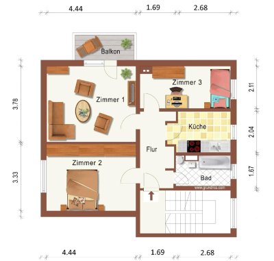 3 Zimmer Wohnung in Brieskow -Finkenheerd
