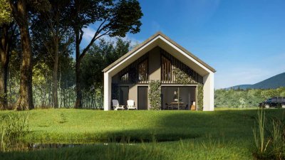 NEUBAU: stilvoller Bungalow Holzhaus in ruhiger Ortsrandlage unweit von Landsberg am Lech