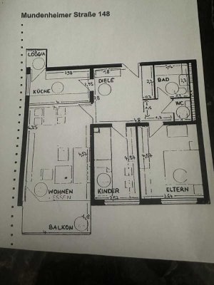 Helle 3-Zimmer Wohnung mit Balkon im 6. OG in Ludwigshafen-Süd
