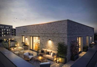 Großzügige 4-Zimmer-Neubauwohnung mit Dachterrasse und 2 Bädern in Hamburg-Groß Borstel