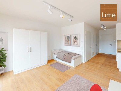 Barrierefrei - Teilmöbliertes 1-Zimmer-Apartment mit Einbauküche und Terrasse