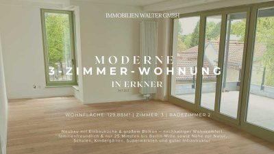 Stilvolle, geräumige und neuwertige 3-Zimmer-Wohnung mit Balkon und Einbauküche in Erkner