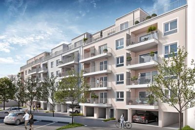 Moderne 2-Zimmer-Wohnung im KfW-55-Neubau mit Aufzug, Stellplatz und Einbauküche – Erstbezug 2023