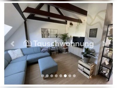 Tauschwohnung: Tausch: 2-Zimmer-Dachgeschosswohnung gegen 4-Zimmer-Wohnung