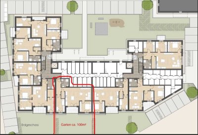 3ZKB PROVISIONSFREI ~ FELDRANDLAGE mit 100m² Terrasse mit Garten