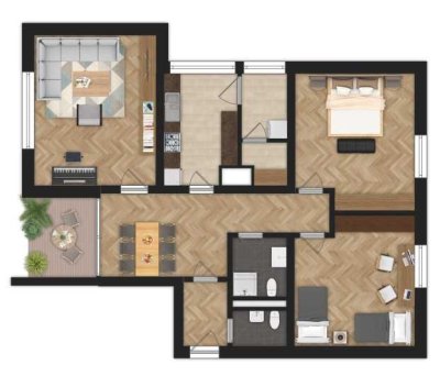 3,5-Zimmer-Wohnung