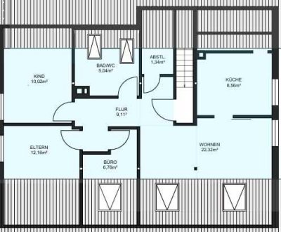 Dachgeschosswohnung mit 4 Zimmern, 75 m² in Aidlingen