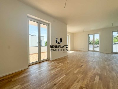 BK1-08  |  Neubau. Lichtdurchflutete 3-Zimmer-Wohnung mit Süd-Balkon im Regensburger-Westen.
