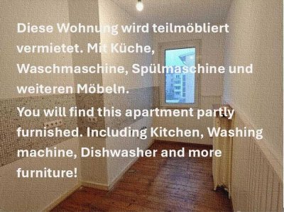 Teilmöblierte 3-Zimmer-Wohnung ultrazentral: Hbf 400 m ! Forum, Aldi, Königstraße vor der Haustüre !