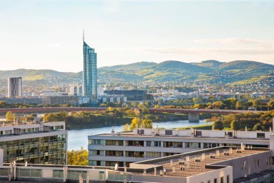 Exklusives Stadtwohnung mit Traumaussicht über Wien an der neuen Donau zu kaufen!