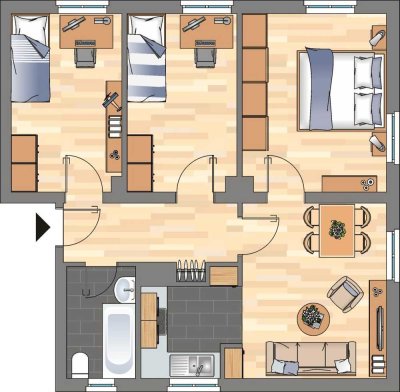 Demnächst frei! 3-Zimmer-Wohnung in Wilhelmshaven Fedderwardergroden