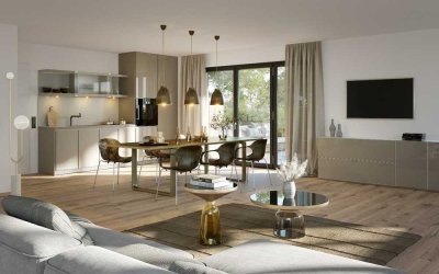 Barrierefreie und topmoderne 3-Zimmer Erdgeschosswohnung W1 mit Terrasse in Rodgau Jügesheim