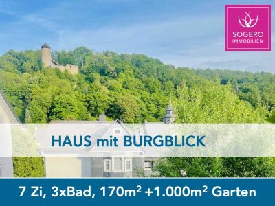 Haus mit Burgblick u. XXL-Garten, 3x Bad, 7 Zimmer
