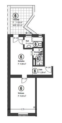 Ihre Kapitalanlage - 2 Zimmer mit Dachterrasse - Energetisch saniertes Haus - Provisionsfrei