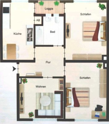 Seltene Gelegenheit: gepflegte, sonnige Etagenwohnung in Köln-Weidenpesch