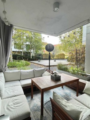 EG-Wohnung mit Terrasse, Garten und Spa/Wellnessbereich