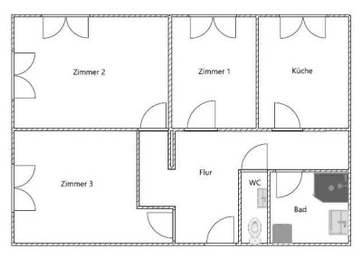 Charmante Altbauwohnung mit neuer Küche – Ideal für WG & Studierende!