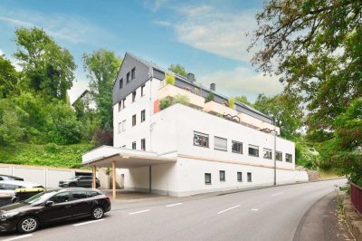 Moderne 2-ZKB Wohnung mit EBK, Balkon, Terrasse und Garage in halb Höhenlage in Oberlahnstein