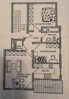 Helle 3-Zimmer Wohnung mit Balkon in Aschaffenburg-Schweinheim