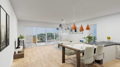 Neubauwohnung! Barrierefreie, ruhige Wohnung, Aufzug, Stadtnah, PKW-Stellplatz, sonniger Balkon