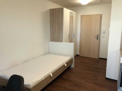 Voll möblierte, neuwertige 1-Zimmer-Erdgeschosswohnung mit Terrasse in Ingolstadt
