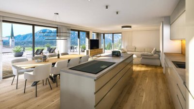 Sensationelle Panorama-Terrasse - 4-Zi. Penthouse-Wohnung im Dorf Domizil Kirchbichl zu verkaufen