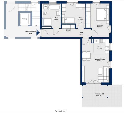 ruhige ansprechende 3-Z-Neubau-Erdgeschosswohnung + Garten in Beratzhausen mit 5 Minuten zum Bahnhof