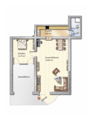 Erstbezug nach Renovierung  2 - Zimmer EG Einliegerwohnung