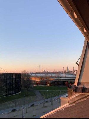 Dachterrassentraum im Herzen Düsseldorfs zwischen Hafen und Altstadt
