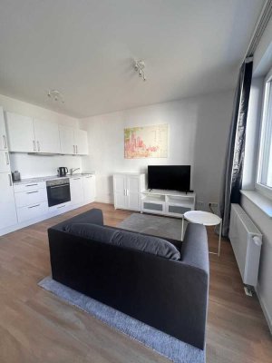 Voll ausgestattete Whg. in modernem Gebäude mit Balkon & Top-Anbindung zum Flughafen