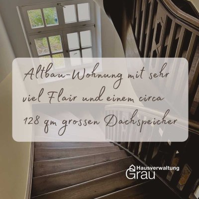 +RESERVIERT+Altbau-Wohnung in Denkmal-Immobilie plus Dachspeicher mit Ausbau-Potenzial (128 qm Nfl.)