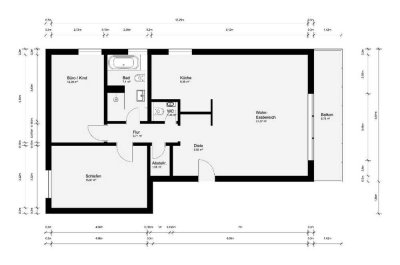 Lev.  Schlebusch. Exklusive 3-Zimmer-Wohnung mit geh. Innenausstattung sowie Balkon