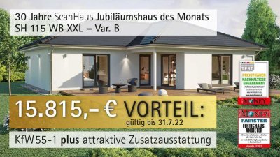 Sparen Sie mit unserem Jubiläumshaus SH 115 WB XXL Var. B - Bungalow