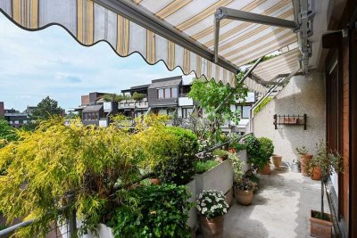 1-Zimmer-Wohnung mit großzügigem Balkon und Grünblick direkt an der Leineinsel