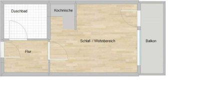 1-Zimmer-Wohnung mit Balkon und EBK in München