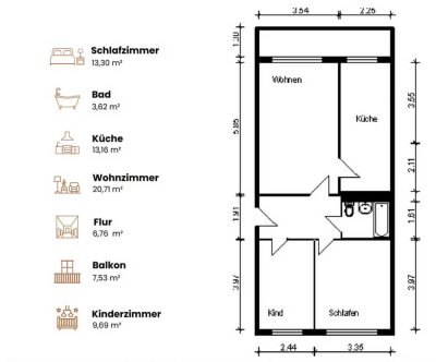 Charmante 3-Raumwohnung mit Balkon und EBK sucht liebenswerte Mieter