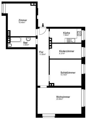 Vierzimmer Eigentumswohnung in bester Lage zum zeitnahen Bezug