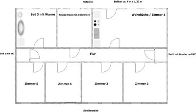 5 Zimmer in Plauen mit Sonnenbalkon ab September