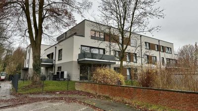 Erstbezug, moderne 3,5-Zimmer-Erdgeschosswohnung mit gehobener Ausstattung mit Balkon in Wesel