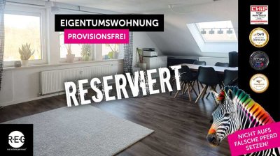 Dachgeschosswohnung mit Balkon und Blick ins Grüne, Doppelgarage, 2 Keller, nähe Bahnhof Burgwedel