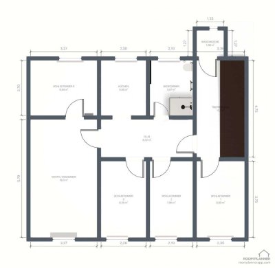Helle 5-Zimmer Studenten-Wohnung im 1. OG in Bayreuth City - zentral & nur 7 Min. zur Uni!