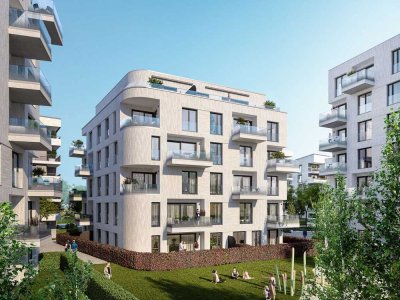 Neubauwohnung zum Kauf: ~117 m² Wohnfläche mit 2 Bädern und Privatgarten direkt am See in Heerdt