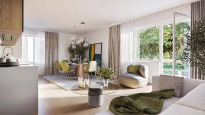 AM HAIN - Lichtdurchflutetes Familienzuhause mit 4 Zimmern und Loggia beim Wertheimsteinpark