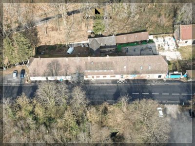 Historisches Anwesen mit Gaststätte, Theater, Wohnungen, Scheunen und Ausbaureserve, gr. Grundstück!