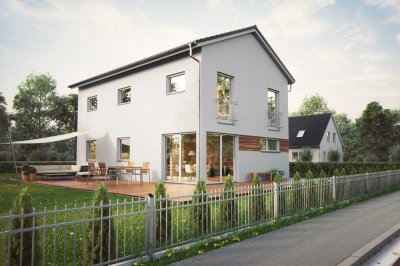 Eines von zwei neuen Einfamilienhäuser auf großem GST in Schwabmünchen-Flachdach ebenfalls möglich!